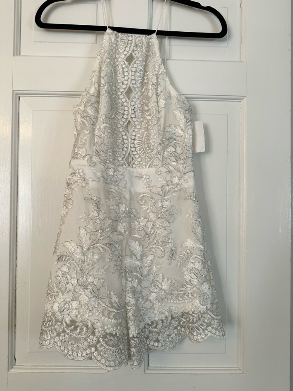 White Lace Romper. Halter top. New with tags.